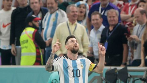Messi ceebra su gol ante Croacia.