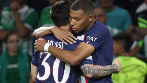Messi y Mbappé en el PSG.