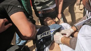 Periodista atacado durante enfrentamientos en Palestina