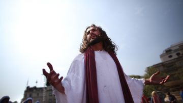 Un actor interpreta a Cristo en La Pasión de Jesús