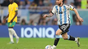 Lionel Messi, capitán de Argentina, en el partido contra Australia del Mundial Qatar 2022.