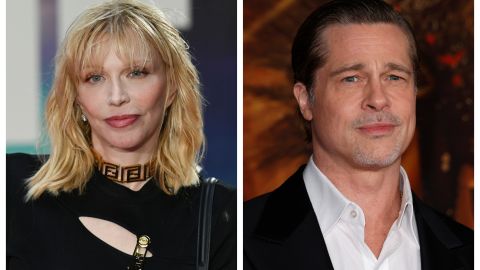 Courtney Love y Brad Pitt