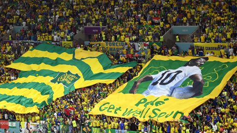 Tributo a Pelé en el Mundial de Qatar 2022.