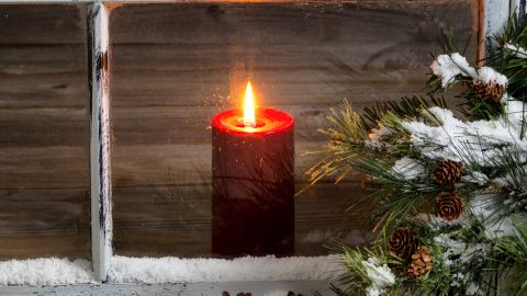 Velas en las ventanas