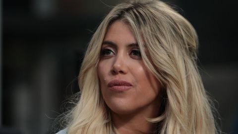 Wanda Nara durante un partido del Inter de Milán en la Serie A en 2019.