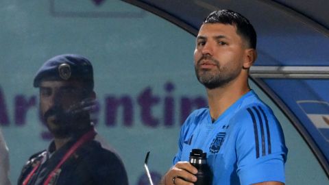 Sergio 'Kun' Agüero durante la concentración de la selección de Argentina de Qatar 2022.