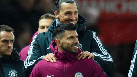 El Kun Aguero y Zlatan Ibrahimovic.