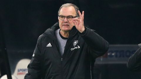 Marcelo Bielsa, entrenador argentino, durante su época dirigiendo en Inglaterra.