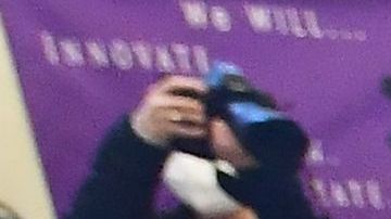 Seventh and eighth grades students attend a combined Advanced Engineering class at Olive Vista Middle School on the first day back following the winter break amid a dramatic surge in Covid-19 cases across Los Angeles County on January 11, 2022 in Sylmar, California. - Tens of thousands of Los Angeles Unified School District students returned to classes today after the winter break with district requirements for all staff and students to be tested for Covid-19 from the thousands of take-home test kits provided to students with a negative result allowing entry. (Photo by Frederic J. BROWN / AFP) (Photo by FREDERIC J. BROWN/AFP via Getty Images