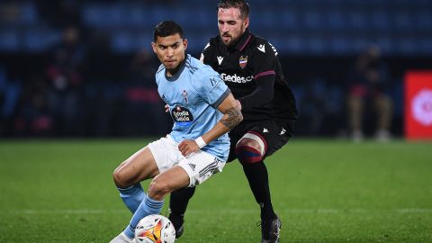 Pineda no vio muchos minutos con el Celta de Vigo.