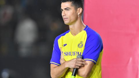 Cristiano Ronaldo en la presentación el Al Nassr de la Liga de Arabia Saudí.