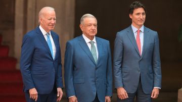 AMLO recibe en Palacio Nacional a Trudeau y Biden para iniciar trabajos de la Cumbre de Líderes de América del Norte