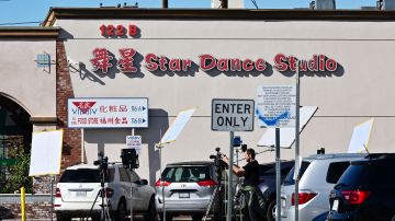 The Star Dance Studio in Monterey Park, California, on January 23, 2023. - California police searched on January 23, 2023, for what compelled a 72-year-old man of Asian descent to shoot dead 10 people as they celebrated Lunar New Year at a dance hall in the Los Angeles suburbs. (Photo by Frederic J. BROWN / AFP) (Photo by FREDERIC J. BROWN/AFP via Getty Images)