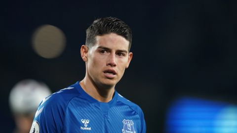 James Rodríguez jugó solo un año en el Everton.