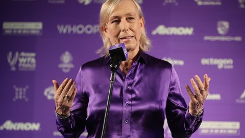 La extenista Martina Navratilova durante una gala de la WTA en Guadalajara, México.