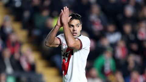 Radamel Falcao, delantero del Rayo Vallecano,