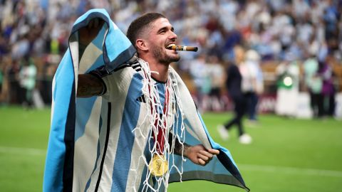 Rodrigo de Paul en el Mundial Qatar 2022.