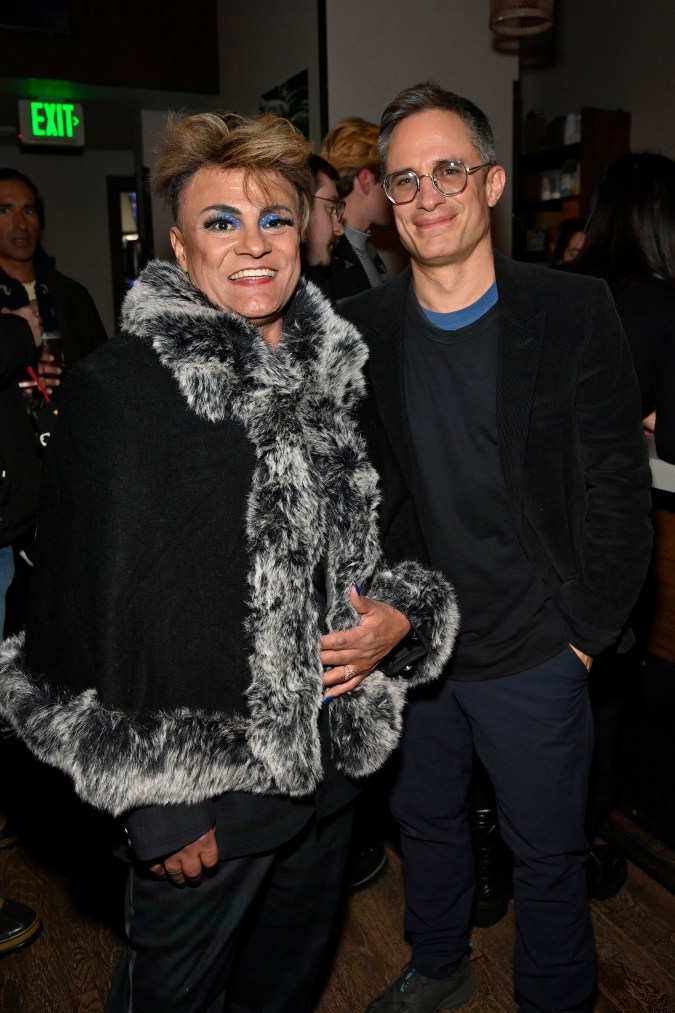PARK CITY, UTAH - JANUARY 20: Saúl Armendáriz (L) and Gael García Bernal attend the 2023 Sundance Film Festival "CASSANDRO" Premiere after party at Spur Bar & Grill on January 20, 2023 in Park City, Utah. (Photo by David Becker/Getty Images for Prime Video )