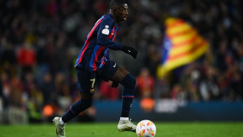 Ousmane  Dembélé con el FC Barcelona.