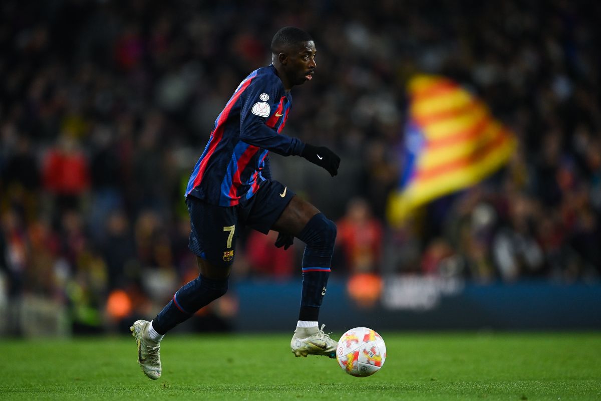 Ousmane  Dembélé con el FC Barcelona. 