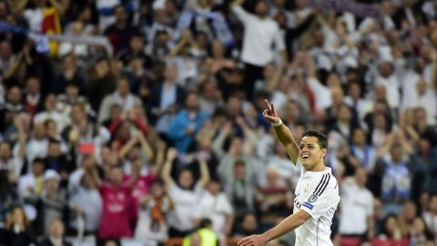 Javier 'Chicharito' Hernández durante su paso por el Real Madrid (14-15).