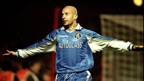 Gianluca Vialli en su época con el Chelsea.