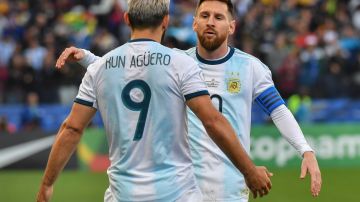 Messi y el Kun Aguero en la Selección Argentina.