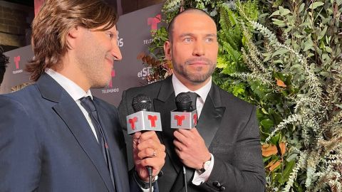 Quique Usales y Rafael Amaya en el estreno para la prensa de El Señor de Los Cielos 8.