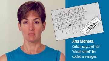 Ana Montes usó una "hoja de claves" de la inteligencia cubana para cifrar y descifrar mensajes.