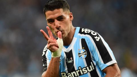 Luis Suárez, delantero uruguayo del Gremio de Porto Alegre en Brasil.