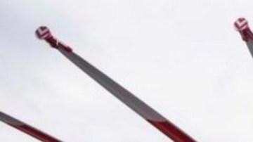 Palas de turbina de General Electric en Francia.