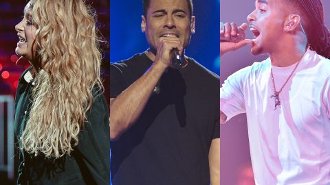 Paulina Rubio, Carlos Rivera y Ozuna en los ensayos de 'Premio Lo Nuestro 2023'