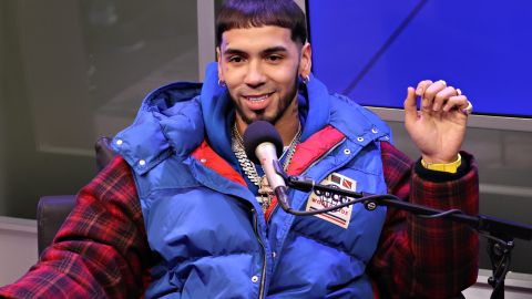 Anuel AA, cantante de género urbano, en el SiriusXM's Town Hall de Nueva York.