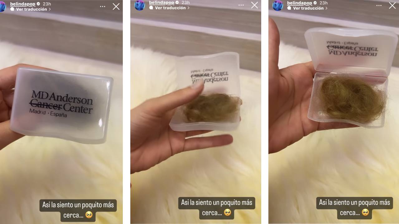 Belinda muestra el mayor tesoro de su vida. Foto: Historias de Instagram @belindapop