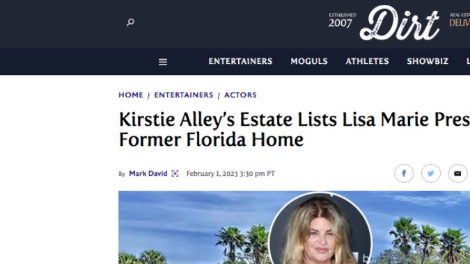 La antigua casa de Lisa Marie Presley en Florida está buscando nuevos dueños (Dirt)