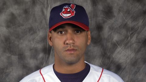 Lanzador venezolano Alex Herrera con los Indios de Cleveland en el años 2002.