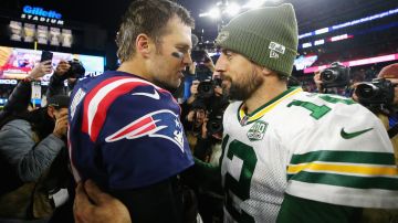 Aaron Rodgers y Tom Brady en la NFL.