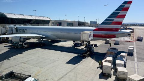 American Airlines planes are seen at Los Angeles International Airport (LAX) on February 28, 2022 in Los Angeles. (Photo by Daniel SLIM / AFP) (Photo by DANIEL SLIM/AFP via Getty Images)