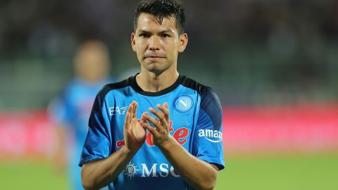 Mexicano Hirving 'Chucky' Lozano con el Napoli.