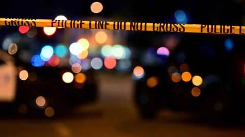 Police tape is pictured at the scene near the intersection of Garvey and Garfield Avenue in Monterey Park, California, on January 22, 2023, where police are responding to reports of multiple people shot. - Police were at the scene of a shooting in southern California that has caused a number of casualties, the Los Angeles Times reported January 22, citing a law enforcement source. (Photo by Frederic J. BROWN / AFP) (Photo by FREDERIC J. BROWN/AFP via Getty Images)