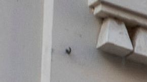 Mujer caminando afuera de la discoteca Sutton en Barcelona.