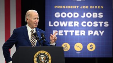 Biden habló sobre la economía en el Local 26 de la Hermandad Internacional de Trabajadores Eléctricos en Lanham, Maryland.
