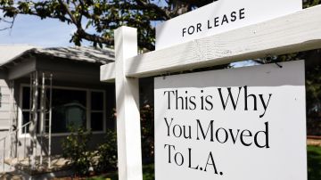 LOS ANGELES, CALIFORNIA - MARCH 15: A "For Lease" sign is posted in front of a house available for rent on March 15, 2022 in Los Angeles, California. Single-family rental home prices are soaring and increased a record 12.6 percent in January compared to the previous year, according to new data from CoreLogic. (Photo by Mario Tama/Getty Images)