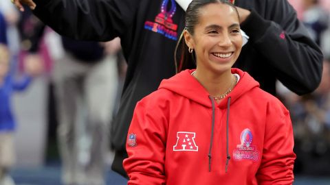 Diana Flores durante el NFL Pro Bowl Games 2023 en Allegiant Stadium.