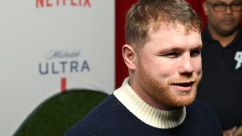 Canelo Alvarez asiste al estreno de Michelob Ultra & Netflix "Full Swing" y al Super Bowl After Party.