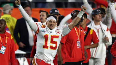 Patrick Mahomes eufórico tras ganar su segundo Super Bowl al frente de los Chiefs.