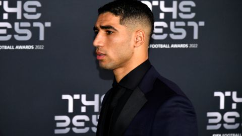 Achraf Hakimi durante la gala de los Premios The Best 2022.