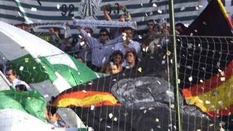 Hinchada del Real Betis en España.