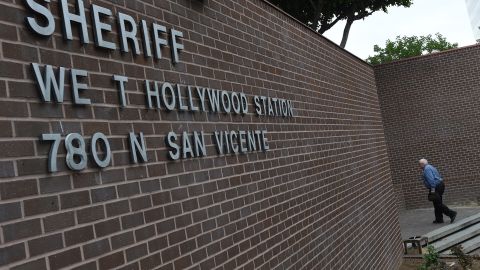 The West Hollywood Sheriff's Department station is viewed where rapper Marion "Suge" Knight surrendered to deputies in Los Angeles, California on January 30, 2015. Rap mogul Marion "Suge" Knight was arrested for murder in connection with a hit-and-run that left one man dead and another person in the hospital. The rapper is being held in lieu of $2 million in bail. AFP PHOTO/MARK RALSTON (Photo credit should read MARK RALSTON/AFP via Getty Images)