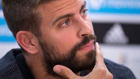 Gerard Piqué en una rueda de prensa.